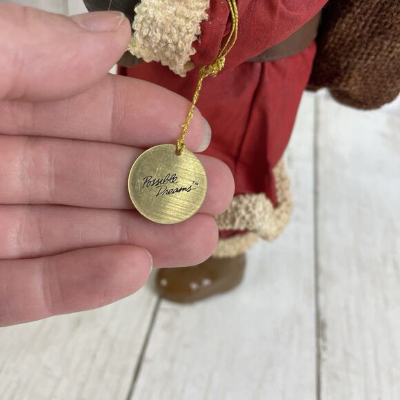 Vtg Possible Dreams Clothtiques Santa Claus 1990 Tree Sack Of Toys W/Box - Picture 7 of 8